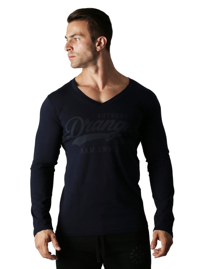 Raw Dnm L/S Vneck | DRANGED